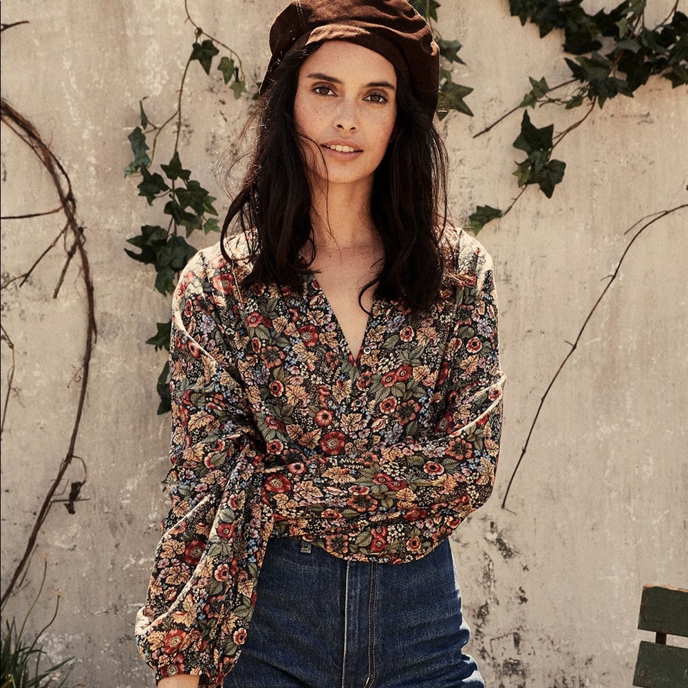 Dôen Jane Blouse in Wildberry Thicket Print XS